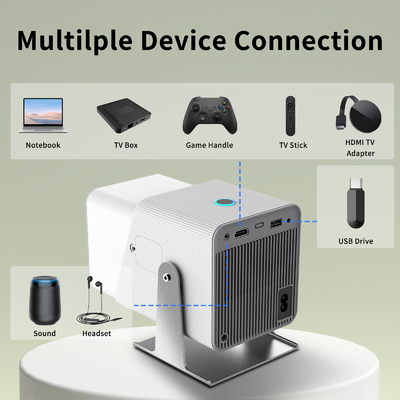 FY360 4K HD Smart LCD Projector High Brightness Home Theater Laser με Android 11.0 BT5.2 Ενσωματωμένο στερεοφωνικό ήχο και US Plug