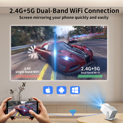 FY360 4K HD Smart LCD Projector High Brightness Home Theater Laser με Android 11.0 BT5.2 Ενσωματωμένο στερεοφωνικό ήχο και US Plug