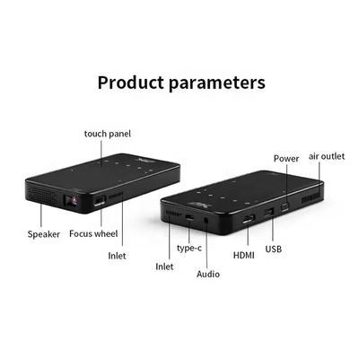 Flyin S90 4K Mini Φορητό Android Smart DLP Projector WIFI Bluetooth Ενεργοποιημένο Σχήμα κινητού τηλεφώνου US Plug LED Lamp 3D μπαταρία
