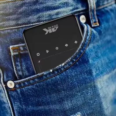 Flyin S90 4K Mini Φορητό Android Smart DLP Projector WIFI Bluetooth Ενεργοποιημένο Σχήμα κινητού τηλεφώνου US Plug LED Lamp 3D μπαταρία