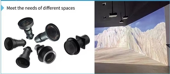Flyin 5500 λουμέν ΔΛΠ Laser Projector WUXGA υψηλής ανάλυσης 4K ενεργό 3D παρουσίαση 0.8 DMD Chip για ακριβή απεικόνιση χειροκίνητη μετατόπιση εστίασης φακού για μια ευέλικτη εμπειρία προβολής