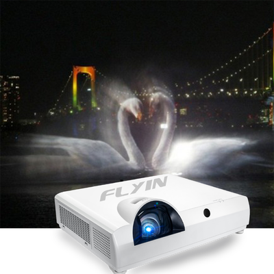 Flyin-C90SW+ 4200 Lumens WXGA 3LCD Προβολέας λέιζερ μικρής βολής Ενσωματωμένος Android 5000000:1 Αντίθεση για την εκπαίδευση επιχειρήσεων