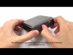 Smart Android 4K 1080P Mini DLP LED Projector Brightness 500 Lumens